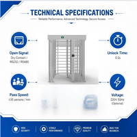 Torniquete de Acero Inoxidable 304 de Altura Completa, Puerta de Seguridad con Código QR RFID, Reconocimiento Facial NFC, Control de Acceso Peatonal, ODM OEM