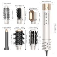 Sèche-cheveux à air chaud puissant MK-327B OEM, outils de coiffage, ensemble de brosses à air chaud 6 en 1, coiffeur complet