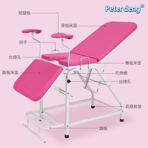 Mesa de exploración obstétrica Peter Deng de acero inoxidable, cama de examen ginecológico con taburete para uso clínico - Product Image 3