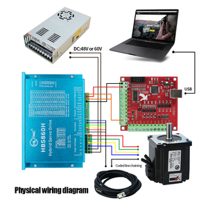 Controlador de <span class=keywords><strong>Motor</strong></span> <span class=keywords><strong>Servo</strong></span> Híbrido CNC Nema 34 de Circuito Cerrado con Codificador, Fuente de Alimentación de 2 Fases 5V-24V, Placa de Interfaz <span class=keywords><strong>MACH3</strong></span> - Product Image 6