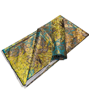 Tissu africain en cire dorée Ankara Tissus en cire véritable or Haute qualité 100% Coton imprimé pour mariage <span class=keywords><strong>Pagne</strong></span> couture - Product Image 3