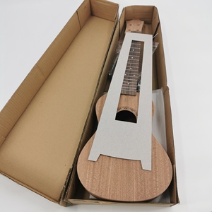 Kit DIY de Ukelele Tenor de 23 Pulgadas, Guitarra Hawaiana de 4 Cuerdas, Panel de Madera de Zebra, Acabado Mate, Diapasón de Palisandro, Clavijas, Cuerdas, Bri - Product Image 5