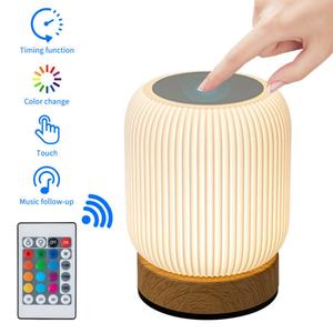 Lampe de chevet LED RGB colorée, petite, à commande tactile, pour la maison, la chambre à coucher, avec charge Type-C - Product Image 5