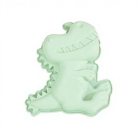 Moule à gâteau en silicone en forme de dinosaure de dessin animé, résistant aux hautes températures, compatible four et lave-vaisselle, pour la décoration de puddings et desserts
