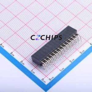 PM254-2-14-W-8.5 Pin Socket Bent Lead Through Hole,P=2.54mm Connector 2x14P 2.54mm 2.54mm Square Hole - Product Image 2