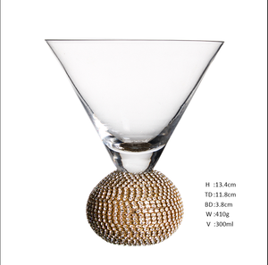 Lunettes <span class=keywords><strong>Martini</strong></span> en boule de cristal pour femmes, verres à fond strass, sans monture - Product Image 5