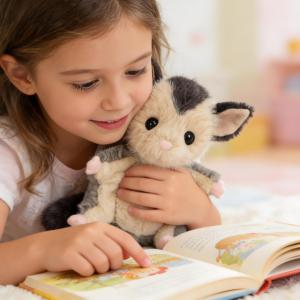 Peluche Jelly Cat Lolly Sugar Glider, Giocattoli Morbidi di <span class=keywords><strong>Animali</strong></span> del Bosco, Bambole di Peluche Carine, Perfette come Regalo di Compleanno - Product Image 6