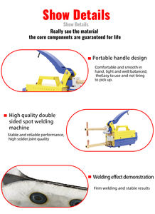 Soudeuse par points <span class=keywords><strong>portable</strong></span> FUNISI F2000 certifiée CE, petite, double face, à main, pour la réparation de carrosserie automobile - Product Image 2