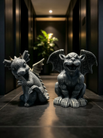 Ensemble de statues en résine Dragon et Gargoyle, figurines de jardin gothiques, décoration de jardin d'Halloween, décoration de table intérieure, vente en gros OEM ODM