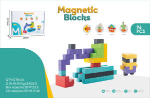 ELI TOYS Factory Jouet éducatif Blocs <span class=keywords><strong>de</strong></span> <span class=keywords><strong>construction</strong></span> magnétiques <span class=keywords><strong>de</strong></span> couleur unie 2,5 cm Ensemble <span class=keywords><strong>de</strong></span> <span class=keywords><strong>construction</strong></span> 3D avec blocs en plastique pour enfant - Product Image 3