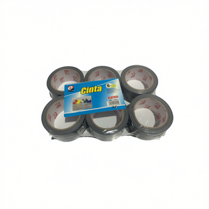 Cinta Adhesiva Plateada Mnj, 4.8 cm x 20 m, Base de Tela, Paquete de 6 Unidades - Product Image 1