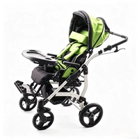 Poussette pour enfants atteints de paralysie cérébrale réglable, fauteuil roulant inclinable, cadre en aluminium pliable, certifié CE, 6-10 ans