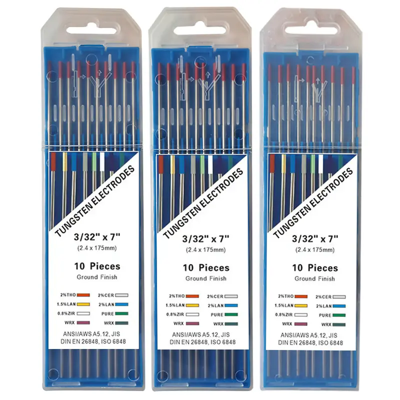 10-Pack tig welding rod wolfram 2% Thoriated Red WT20 thoriated tungsten electrode