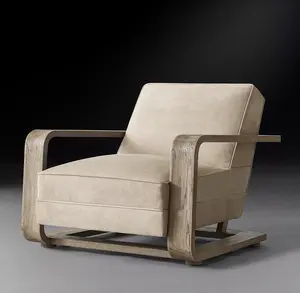 Sassanid OEM les plus recherchés en gros de luxe intérieur meubles de maison chambre moderne Laurent fauteuil en cuir approvisionnement d'usine