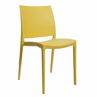 Chaises de salle à manger en plastique PP blanc et noir modernes, robustes et bon marché, vente en gros directe usine