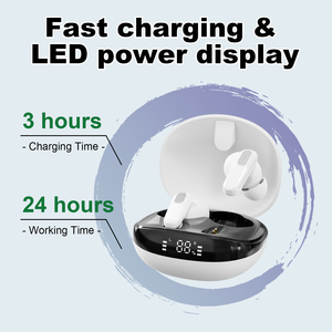 Aides auditives invisibles de haute qualité 2024 Acouphènes 4 canaux Rechargeable Affichage LED POPO RP40M Garantie 13 mois - Product Image 5