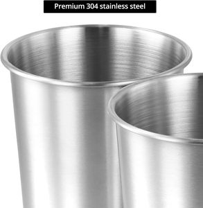 16 Ounce Stainless Steel Pint Cups - 10 Pack 450ml 304 Steel Cup - For Coffee, Tea Cold <b>Drinks</b> Home And Outdoor Use Cup - Product Image 4