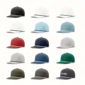 Summer Sports 5 Panel 100% Cotton Terry Hand Embroidery Unstructured Snapback <b>Hat</b> with String/Rope - Product Image 1