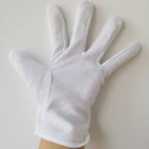 Guantes de algodón recubiertos de color blanco con puntos de agarre Guantes de seguridad de uso general Soldadura de construcción Trabajo de jardín Función protectora - Product Image 6