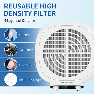 Howyea Nail Aspirateur pour Manucure Vernis À Ongles Gel Dissolvant Filtre Absorbeur <span class=keywords><strong>De</strong></span> Poussière Matériel Professionnel Nail Duster Collecteur - Product Image 3