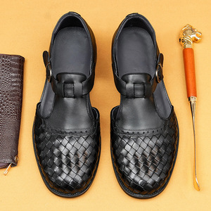 Outdoor men's casual <b>sandals</b> are suitable for business formal leather shoes, providing lightweight and breathable comfort. - Product Image 2