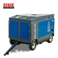 Compresseur d'air à vis diesel portable CFAIR 1600 CFM/45 M3/Min, refroidi par air, 563 KW, 17 bar, compresseurs industriels pour mines