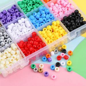 Kit de 12 Rejillas con Cuentas de Plástico Metálicas Doradas y Plateadas de 9x6mm en Colores Surtidos, Caja de Almacenamiento para Hacer Pulseras DIY - Product Image 2
