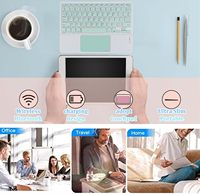 Keyboard bluetooth pintar tipis, dapat diisi ulang untuk ipad 10.2 samsung galaxy Tab S6 A7 A8 S8 S9 FE