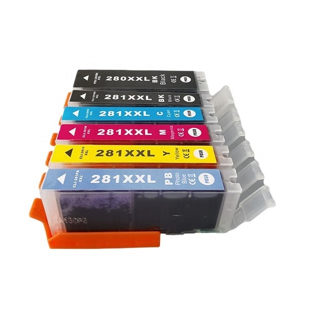 Ebest Compatible for canon PGI 280 PGI-280XXL CLI 281 CLI-281 CLI-281XXL Ink Cartridge for PIXMA TR8520 TS702 Ink Cartridge