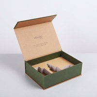 Boîte cadeau cosmétique personnalisée en usine, à double porte et double ouverture, avec impression offset et conception de logo