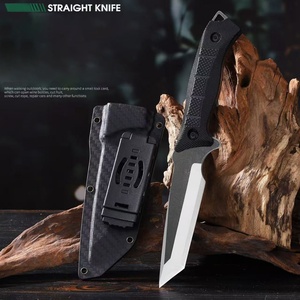 มีดยุทธวิธีคุณภาพสูงปรับแต่งได้ ใบมีดเหล็กกล้าไร้สนิม ด้ามจับแบบ K สำหรับมีดต่อสู้  OEM DIY ด้ามมีด - Product Image 3