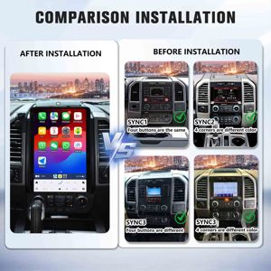 Système Android 13, écran tactile 14,4 pouces, navigation GPS, autoradio multimédia, lecteur vidéo pour Ford F150 2015-2021 - Product Image 2