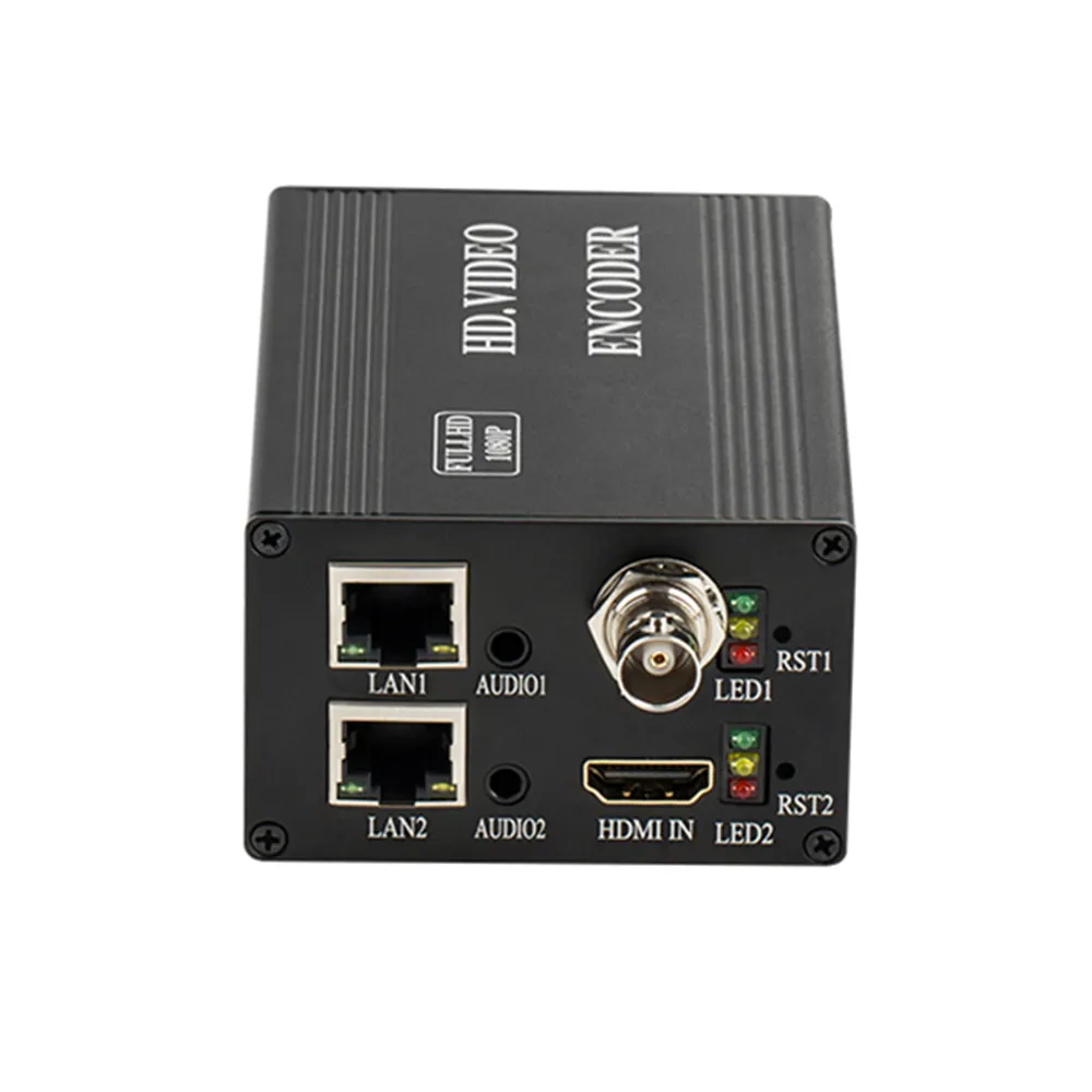 Haiwei H3418ตัวเข้ารหัสมินิอินเตอร์เฟสเต็มรูปแบบ HDMI over IP VGA YPbPr CVBS SDI ไปยังตัวเข้ารหัสสตรีมมิ่ง IP H.264