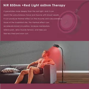 Lampe de thérapie par la lumière rouge d'approvisionnement d'usine 660nm pour la thérapie par la lumière infrarouge du corps 850nm avec le soulagement de la douleur de soins de la peau à domicile