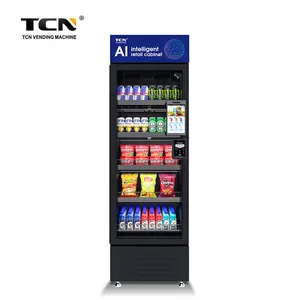 TCN AI mesin penjual identitas Visual segar pintar kulkas mesin penjual otomatis