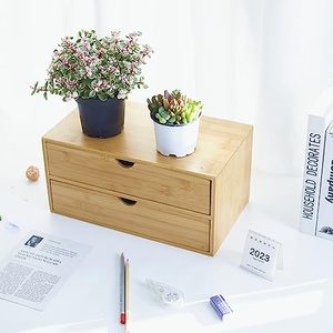 Factory Custom Modern Two Tier Wooden <b>Drawer</b> <b>Storage</b> Cabinet OEM ODM Bespoke Freestanding Household Sundry Organizer - Product Image 1