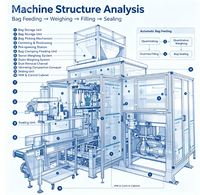 Machine d'emballage de sacs lourds pour engrais, aliments pour animaux, céréales, semences, produits alimentaires et autres industries