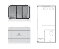 Maison conteneur préfabriquée en structure acier, modèle Apple Cabin, bureau modulaire moderne en kit, pour extérieur et jardin, modèle E30