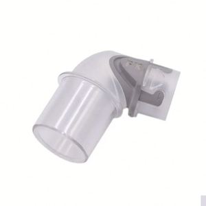 KyrenMed Connecteur coudé de remplacement pour <span class=keywords><strong>Resmed</strong></span> Mirage FX Connecteur de coussin de tube CPAP pivotant Adaptateur de tube de masque CPAP - Product Image 1