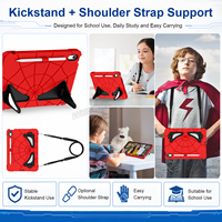 Étui robuste et résistant pour iPad 10e et 11e génération avec support double pliable, bandoulière, design de dessin animé pour enfants, OEM ODM