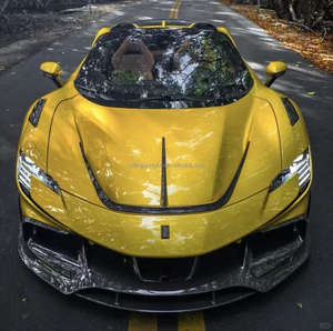 Kit de Carrocería Estilo MSY de Fibra de Carbono Seca para <span class=keywords><strong>Ferrari</strong></span> SF90: Labio Delantero, Difusor Trasero, Faldones Laterales, Cubierta de Espejo, Parachoques - Product Image 4