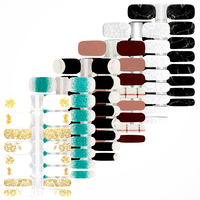 Huizi Factory Supplies Glitter Color Gel Nail Polish Wrap Sticker