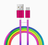Câble de charge rapide USB-A vers Type-C en nylon coloré 3A avec conducteurs en cuivre pur, longueur 1m pour téléphones mobiles (iPhone 15/16)