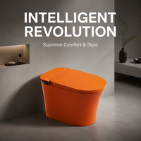 WC intelligent pour projets hôteliers, cuvette allongée, télécommande, siège chauffant, drainage S-Trap/P-Trap, normes CE/CUPC, personnalisation du logo