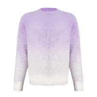 Maßgefertigte OEM-Pullover für Herren aus Mohair, Flauschiger Kunstnerz-Jacquard, Langarm-Strickware, Winter-Rundhalspullover, Individueller Herren-Pullover