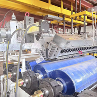 Unidad de Calendario Horizontal de Tres Rodillos con Motor y Control PLC SIEMENS para Línea de Producción de Membranas Impermeables de Compuestos Poliméricos
