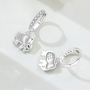 Pendientes de moda con diseño de elefante, diseño original y exclusivo, lujo discreto, pendientes para mujer - Product Image 4