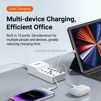 Estación de Carga USB de 50W y 10 Puertos al por Mayor, Precio de Fábrica, Suministro a Granel, Soporte OEM, Hub de Energía de Escritorio con 5 Puertos USB C
