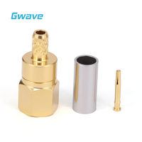 Gwave SMC Connecteur RF femelle en laiton plaqué or 50 Ohm pour câbles RG316 et RG316D DC-3GHz gamme