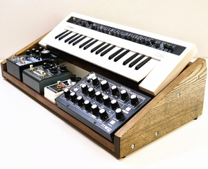 Custom Wooden Music <strong>Synth</strong> <strong>Stand</strong>(No Electronic Keyboard) With Pedal Shelf Desktop <strong>Stand</strong> Pedalboard for <strong>Synth</strong> and Effects - Product Image 2